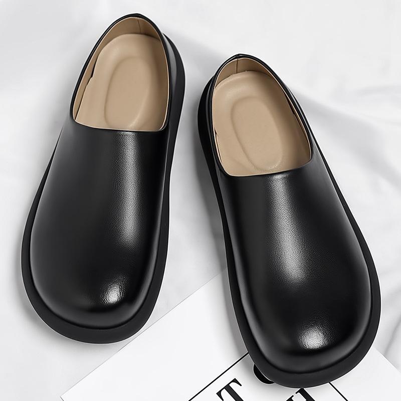 2025 Summer New Slippers Men's Korean Version Trendy Casual Lazy One Pedal Trendy Shoes Breathable Versatile Bag Head Half Drag