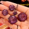 Jewelry Copper Bottom Gold Plated Millennium Cut Dry Rose Light Luxury Set Main Stone 14-10Mm