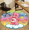 Care Bears Pattern Round Rug, Indoor/Outdoor Mat, for Picnic, Gameroom, Bedroom, Office, Living Room, Home Decor Carpet, Birthday Gift