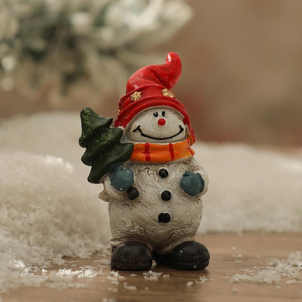 2024 Новый Санта-Клаус Рождественский Украшение Снеговик Смола Рождественский Декор Изысканный Милый Настольный Декор Новогодняя Вечеринка