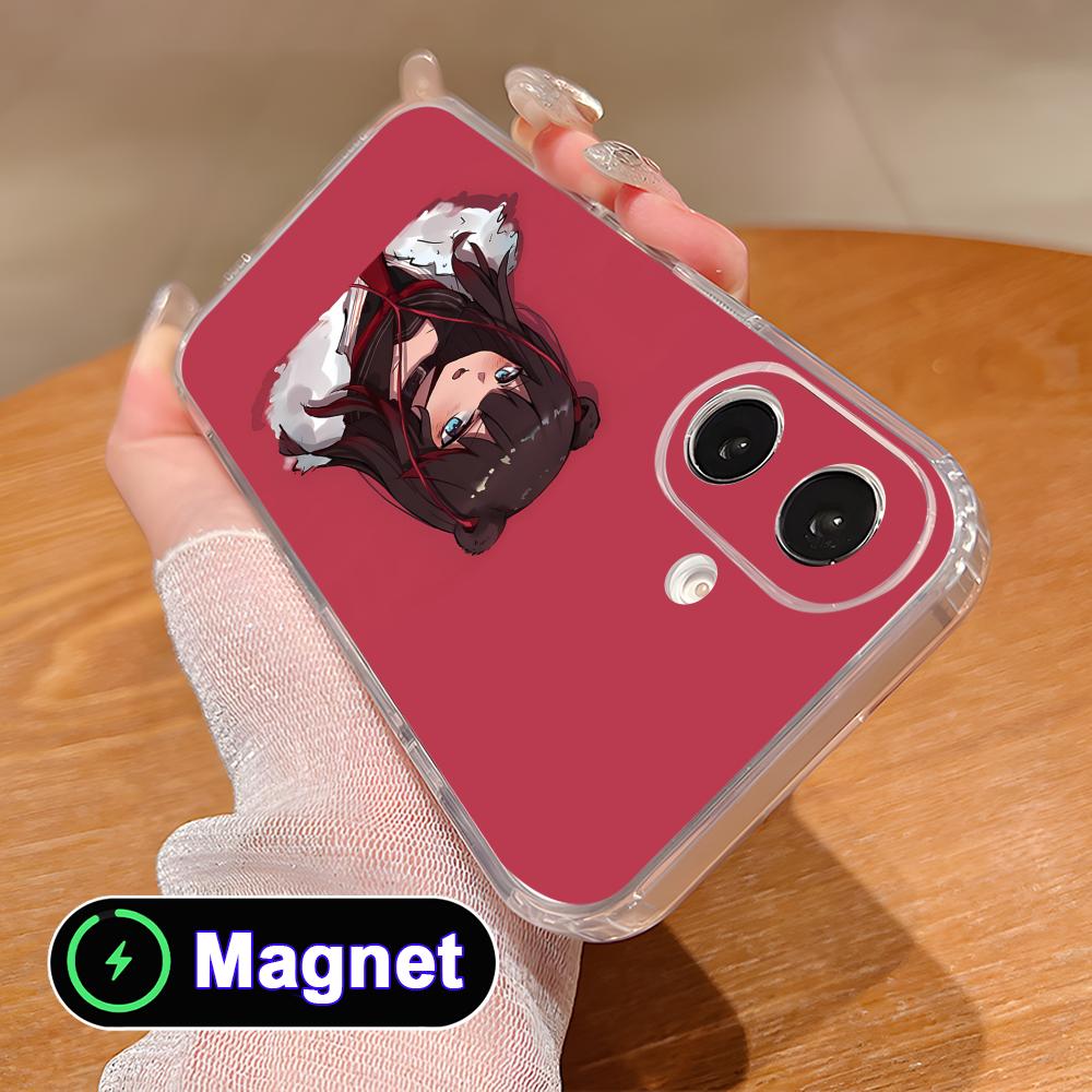 Arknights Zima Прозрачный ТПУ Magsafe Чехол для Мобильного Телефона для iPhone 17 16 15 14 13 12 11 Air Pro Max Plus Mini Цветной Чехол