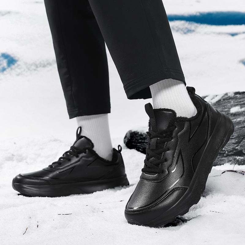Мужские зимние ботинки большого размера из бархата и хлопка с утеплителем для снега