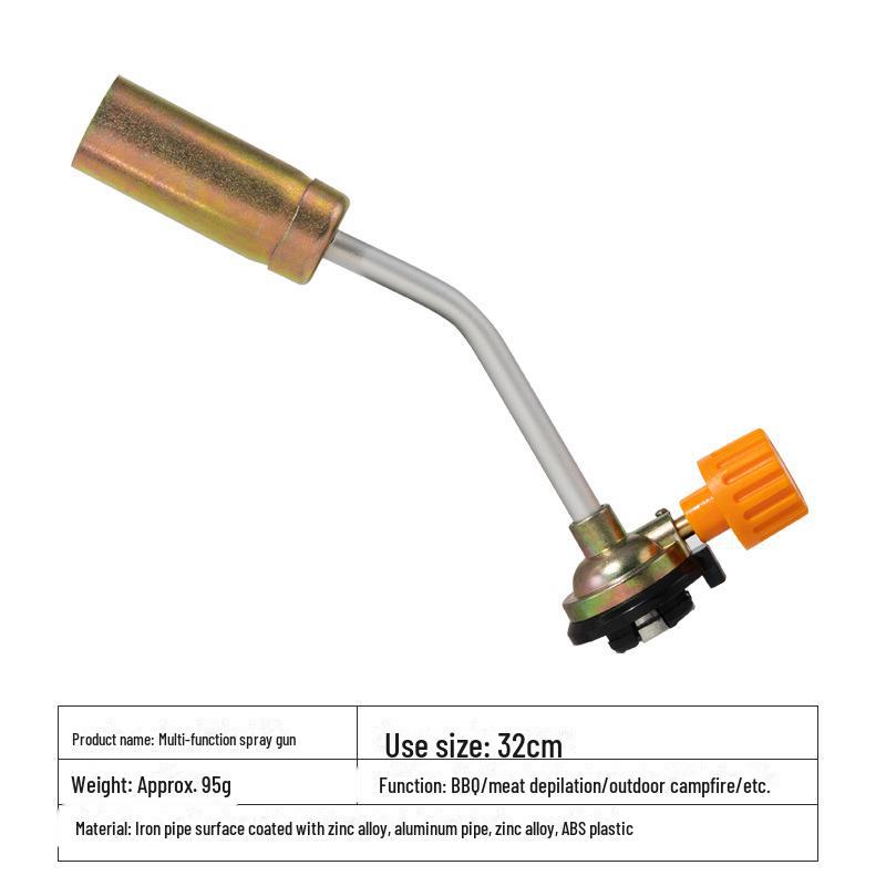 Handheld Spray Gun Lighter for Outdoor BBQ with Card Ignition and Aluminum Tube Fire Starter - Ideal for Burning Pig Hair & Barbecuing Without Hassle.