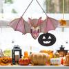 Halloween Hanging Glass Suncatcher Decoration Acrylic 2D Bat Ornament Gothic Car Rearview Mirror Decor for