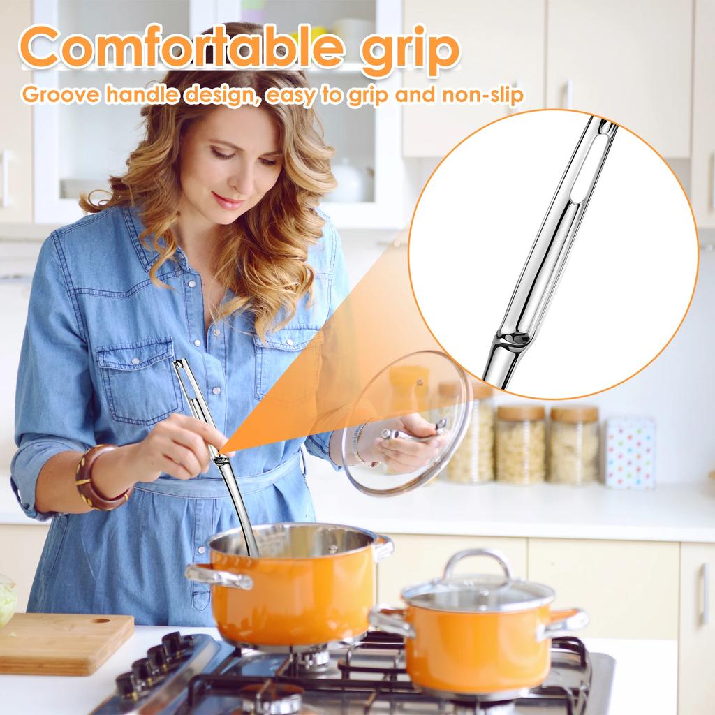Половники из нержавеющей стали Металлическая сервировочная ложка Дуршлаг Половник для супа хот-пот рамен Ложка для лапши Кухонная посуда Кухонные принадлежности