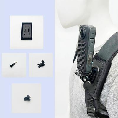 Крепление-держатель на плечевой ремень сумки/рюкзака с вращением на 360 градусов для GoPro Hero 13 12 11 10 9 DJI Action 5 Pro 4 Insta360 X4 X3