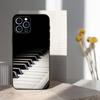 Чехол для телефона с рисунком клавиатуры и пианино для iPhone 16, 15, 14, 17, 13, 12, 11 Plus, Pro Max, XS, X, XR, SE, Mini, 8, 7, Мягкий силиконовый черный чехол