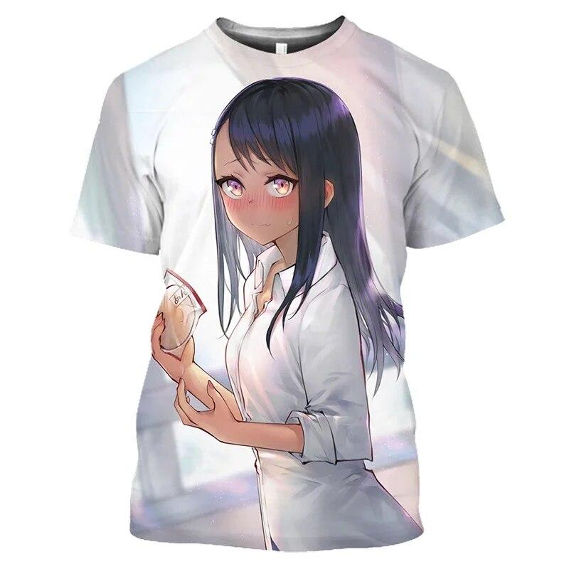 Nagatoro Hayase Kawaii Loli T Shirt for Men Otaku T-shirt 3D Hentai Sexy Anime Tops Exposed Bikini Cosplay Tee Shirts T-shirts