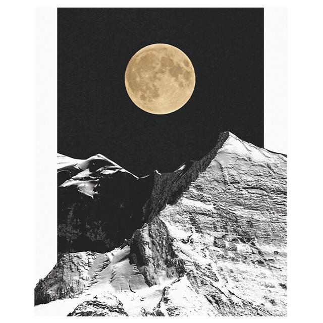 Абстрактная черно-белая картина на холсте «Гора и женщина», винтажный принт, металлические знаки, сюрреализм, постер, домашний декор для гостиной