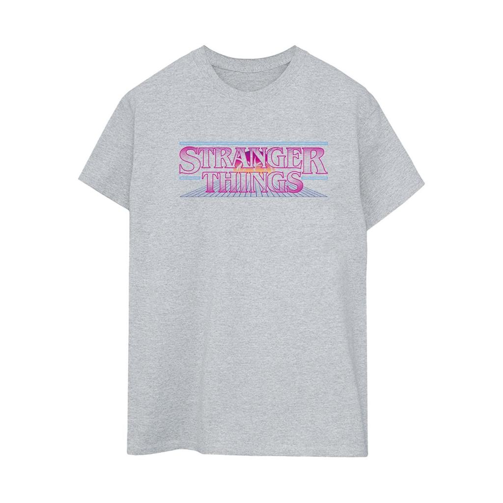 Netflix Womens/Ladies Stranger Things Retro Title Cotton Boyfriend T-Shirt