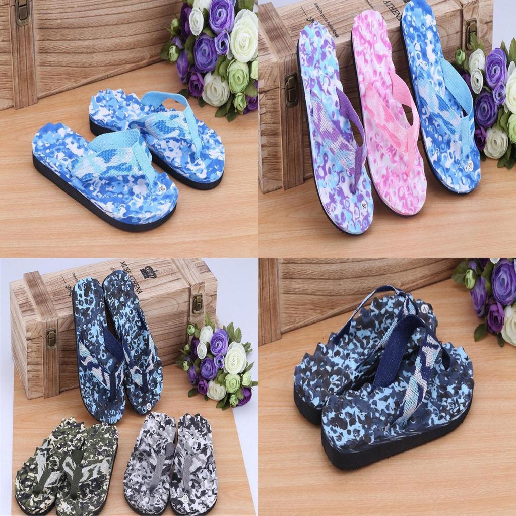 Качественные камуфляжные шлепанцы с массажными стельками для лета