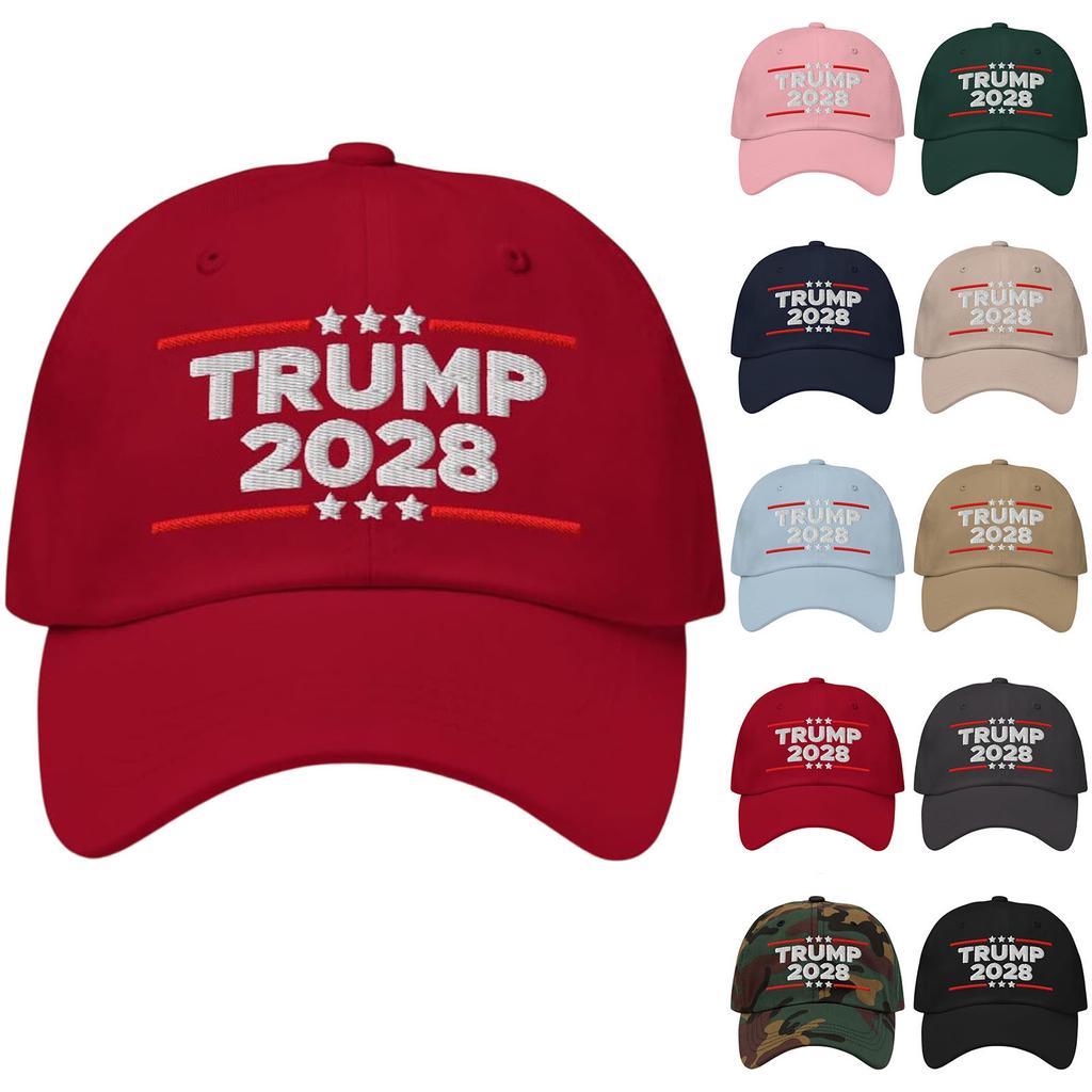 Модная мужская и женская бейсболка Trump Foil Print 2028 года с регулируемой высотой