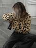 2024 Autumn/Winter Leopard Print Knit Sweater for Women - European & American Style