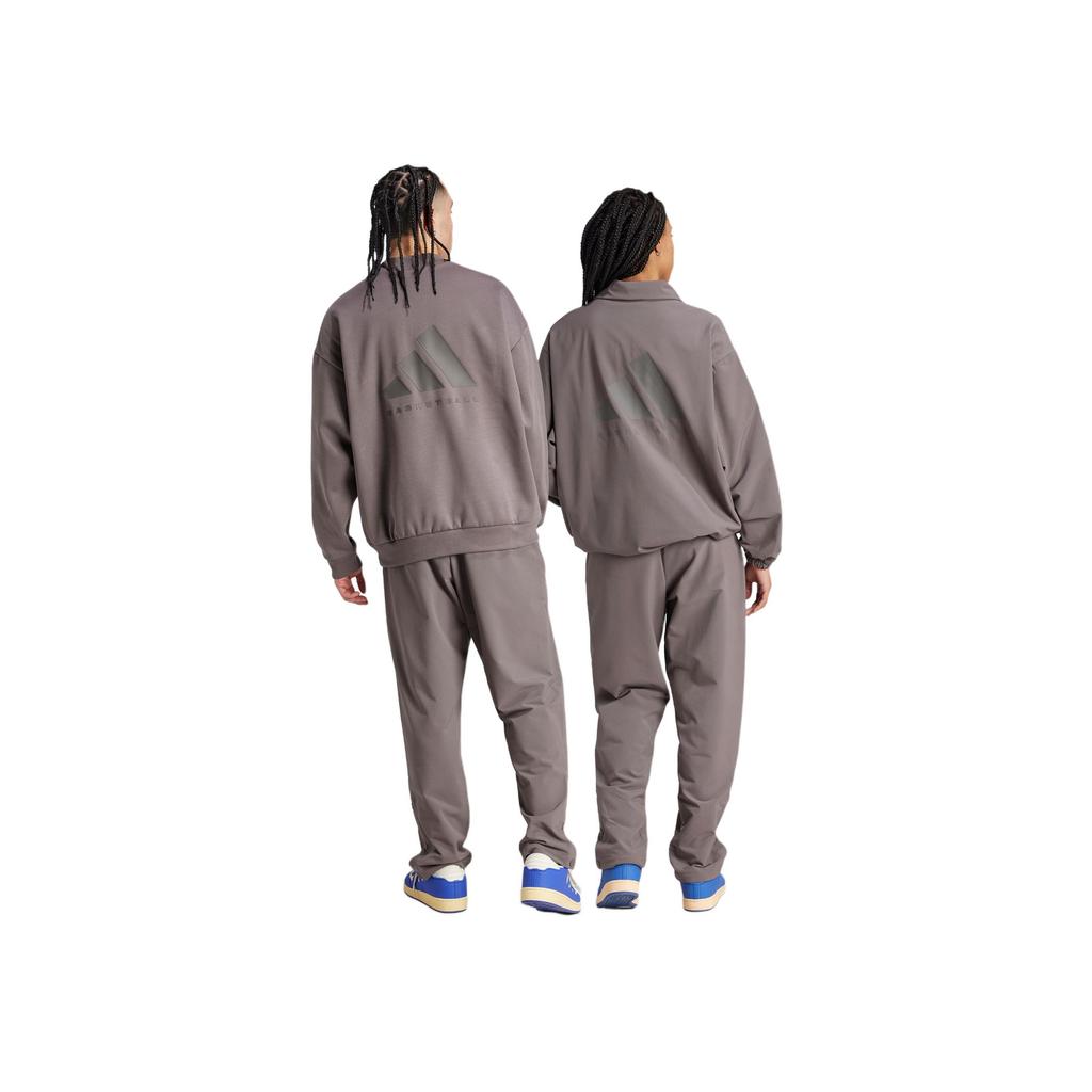 Adidas Коллекция 2024 года Глава 02 Однотонные прямые трикотажные спортивные брюки с завязками на талии унисекс низ угольно-серый IW1634