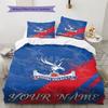 Name Custom Crystal Palace FC Pattern Bedding Set Quilt Cover Pillowcase Home Decor Gift (1 * duvet cover + 2 * pillowcase, without core)