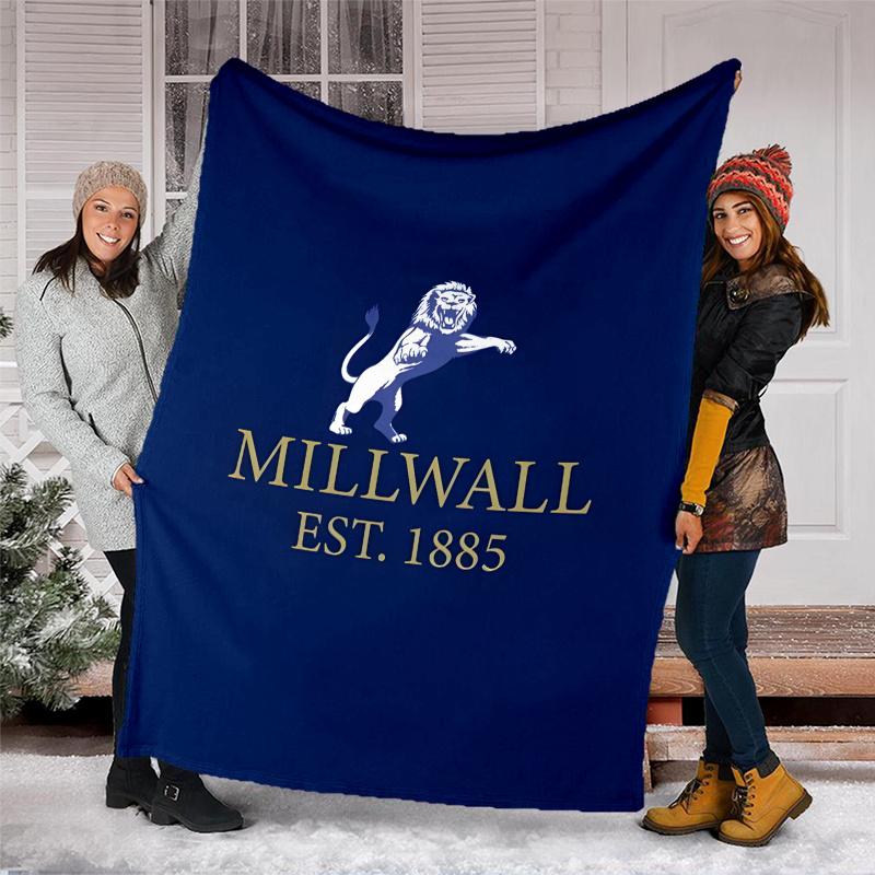 1pc Millwall Football Club Theme Blanket - Digital Print, Polyester, Cozy for All Seasons, Perfect for Outdoor, and Travel
