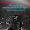 KEYSION Shockproof Case for Xiaomi POCO M6 4G Slide Push Pull Camera Lens Protection Ring Stand Phone Back Cover for Redmi 13