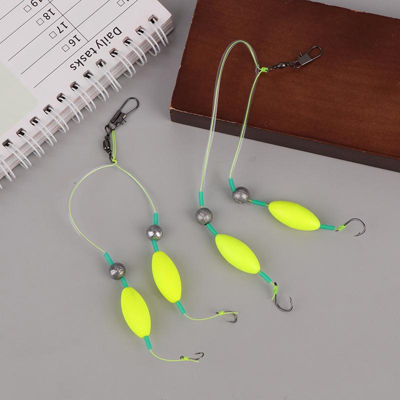 1Pc 2 Hooks Reverse Bottom Rig Flip The Fishing Hair Rigs Hook Iseni Fishing Hook Ready-To-Use Size3#-11# Carp Rigs Fishing Lure