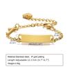 Free Engrave Stainless Steel Jewelry Custom Personalized Name ID Bracelet Girl Boy Newborn Gifts Curb Chain Link Crown Bracelet
