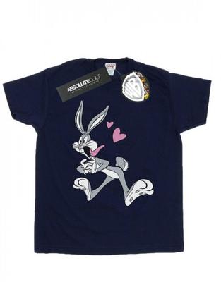 Женская/женская хлопковая футболка бойфренда Bugs Bunny In Love