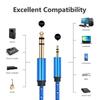 Flexible Cable Convenient Cable 1/2/3m Convenient Cable 3.5mm To 6.35mm Male Male Cable Perfect for Music Enthusiasts
