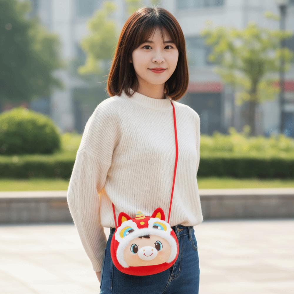 Red Packet Horse Year Money Bag Lucky Horse Lucky Horse Plush Bag Childrens Gift