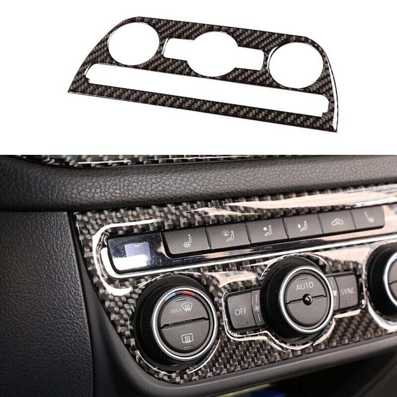 Real Carbon Fiber AC Switch Trim For 2010-2016 Volkswagen Tiguan Central Console