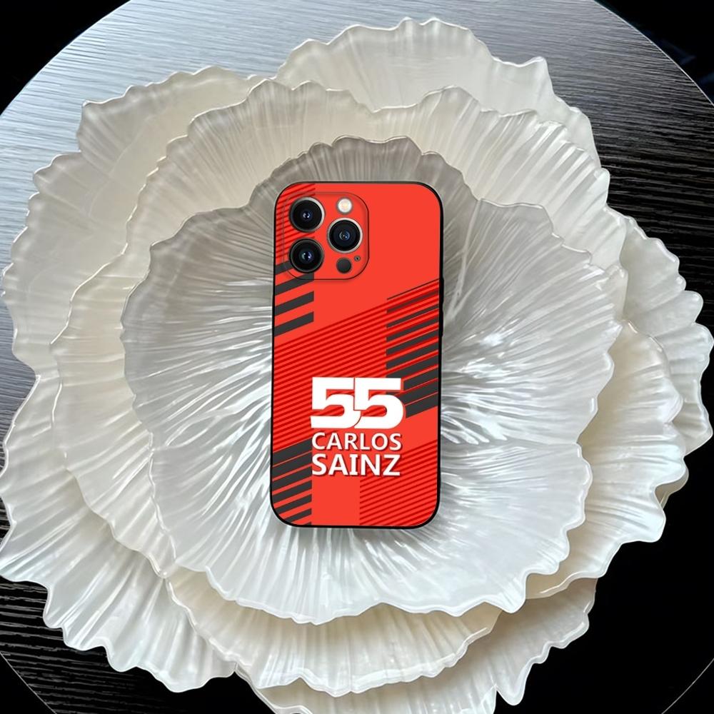 Карлос Сайнс 55(4) Чехол для телефона для iPhone 17 Air 16 15 14 12 13 11 Pro Max Mini X XR XS Max 7 8 Plus Черный силиконовый чехол