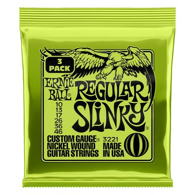 ERNIE BALL Струны для электрогитары Ernie Ball REGULAR SLINKY 3221 Regular Slinky Набор из 3 штук (10-46)