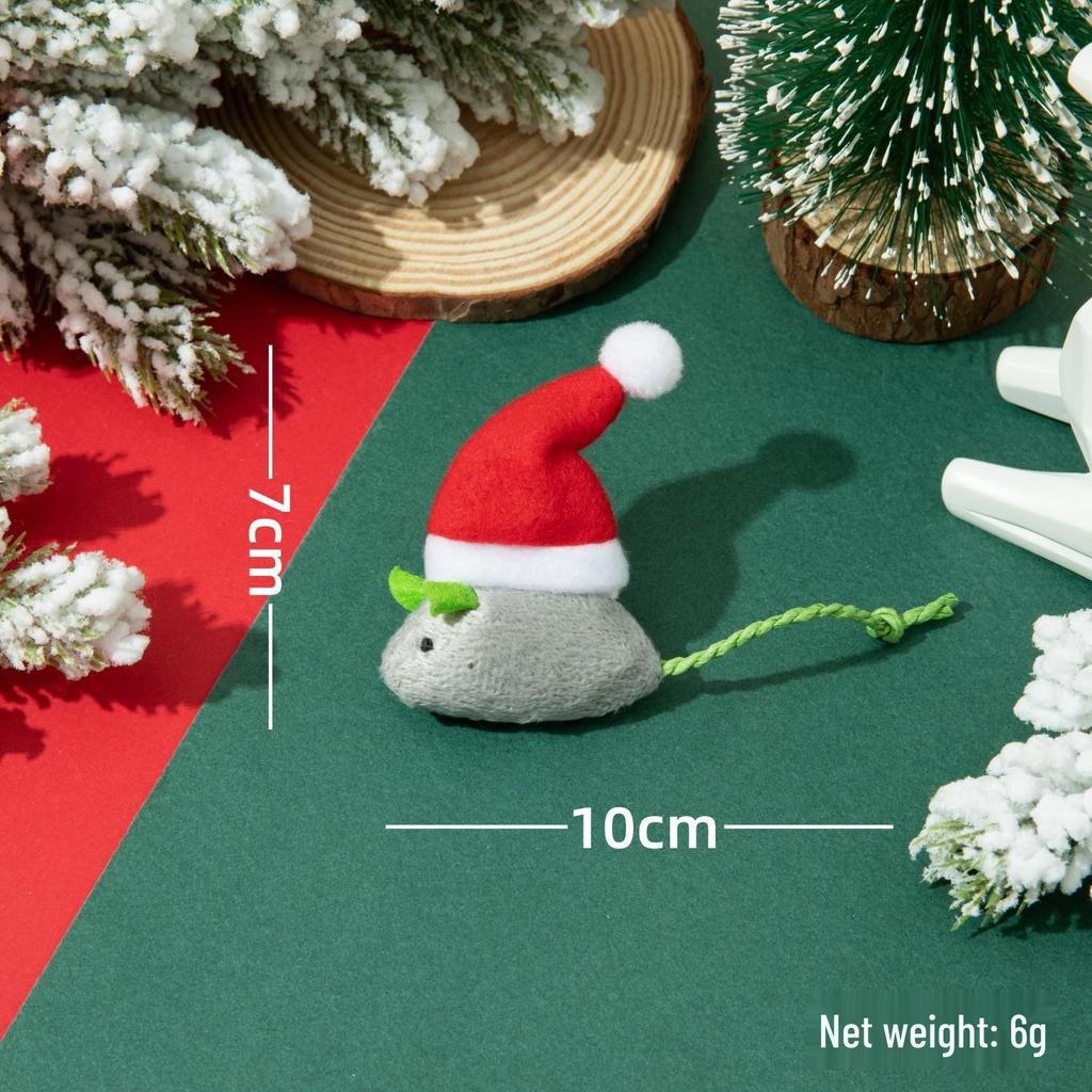 Набор игрушек для кошек: Плюшевая мышь с перьями, молярная и устойчивая к укусам