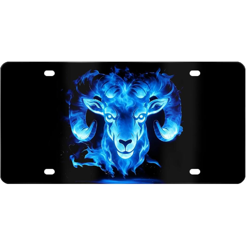 Aluminum Metal Front License Plate Cover Decorative Car Plates Rust-Proof Waterproof 6x12 Inch Bear Mountain Car Accessories