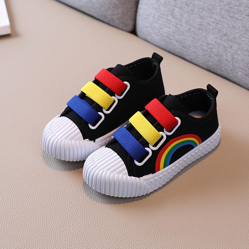 ZapatillasChild Canvas Shoes Rainbow Boy Casual Shoes Versatile Girl Sports Shoes Spring Autumn Child Shoe Tenis Zapatillas Niño