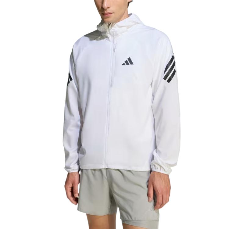 Adidas Jackets Men's White Hooded Moderate Other KQ8061