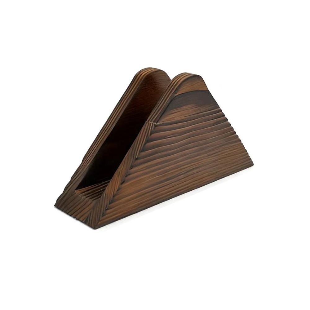 Elegant Wooden Tissue Holder Non-slip Bottom Wood Tissue Dispenser  Commercial Use