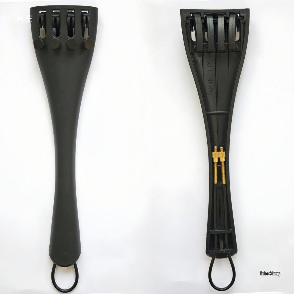 Карбоновый струнодержатель для скрипки/альта/виолончели с хвостовиком - Полный набор аксессуаров