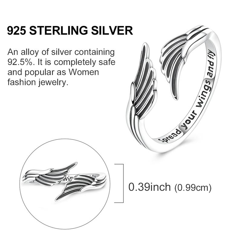 Original 925 Silver Ring Sparking Bee Eye Sun Moon Star Open Rings for Women Girls Jewelry Birthday Anniversary Engagement Gifts