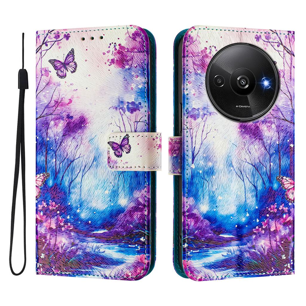 Роскошный кожаный чехол-кошелек Dream Butterfly Forest из искусственной кожи в стиле книги для Xiaomi 5X 6X 11 12, Redmi 7 8 9 10 12, Note 7 8 9 10 11 12...