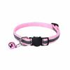 Nylon Pet Collar Night Safety Reflective Cat and Dog Collar Adjustable Pet Necklace Cartoon Cat Head Colorful Bell Pet Leash