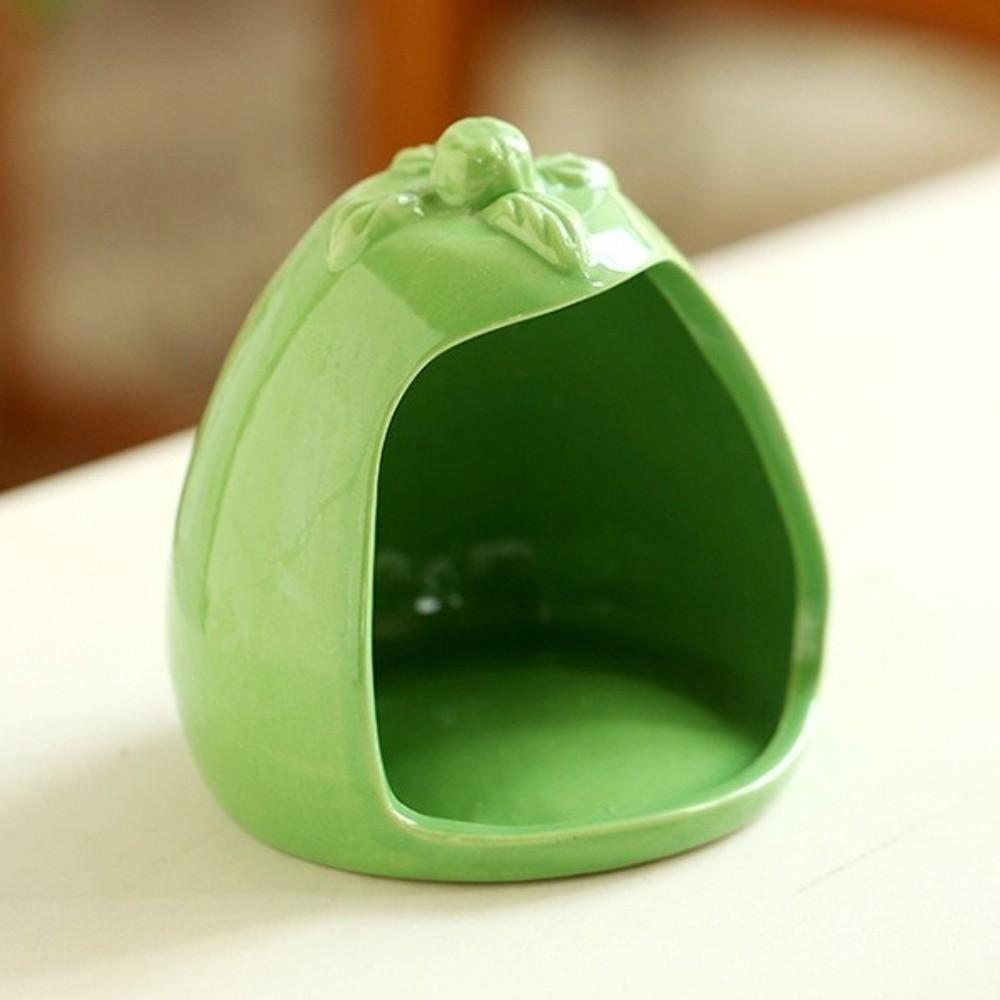 Mushroom Shaped Ceramic Hamster Hideout Chew-Proof Pet Sleeping Nest for Turtle Hedgehog