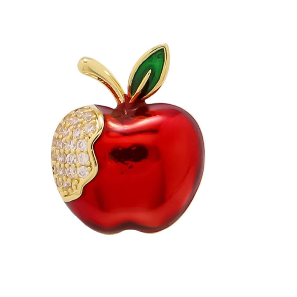 1Pc Japanese and Korean Creative Apple Brooch Pin Fashion Versatile Jewelry Accessories Clothing Bag Decoration Party Gift 2026