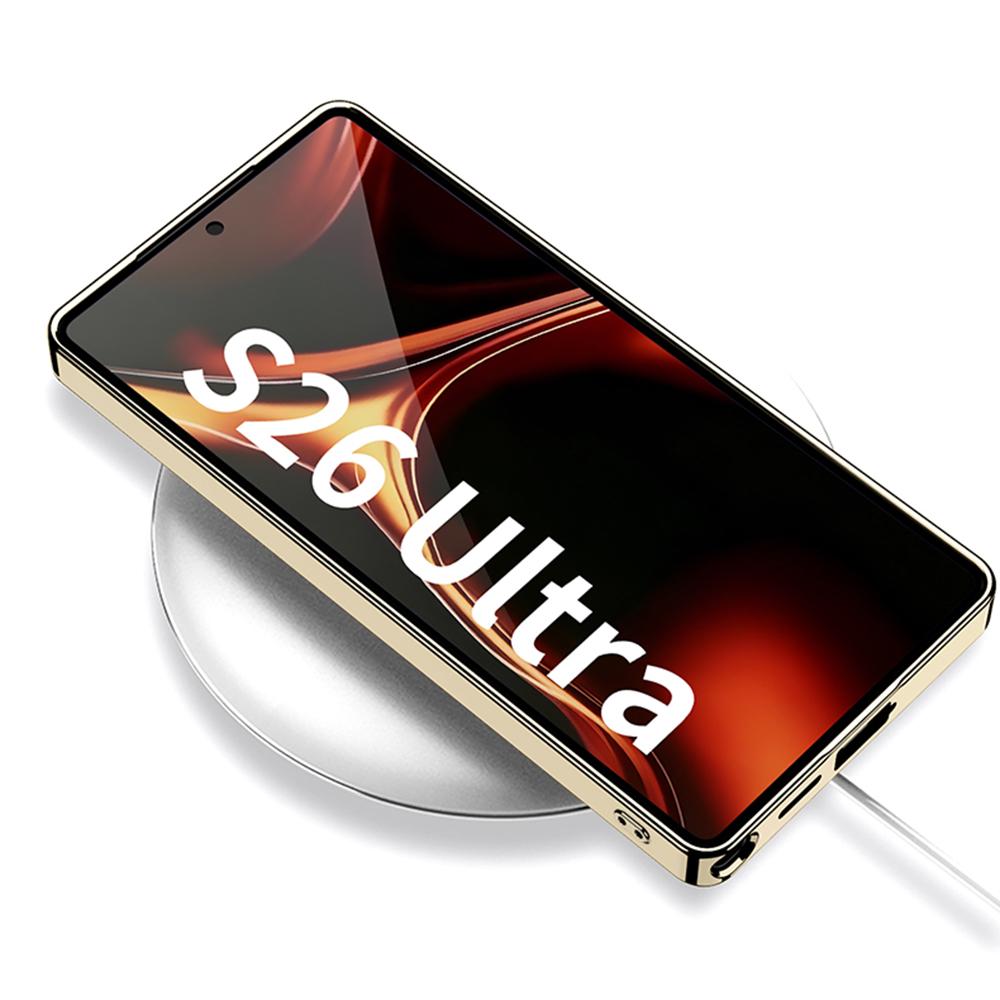 GKK Чехол для Samsung Galaxy S26 Ultra Электроокрашенный ПК + ПУ + ТПУ Задняя крышка телефона