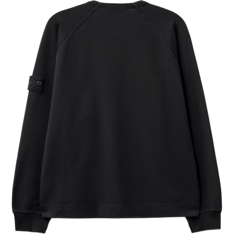 STONE ISLAND Серия Ghost Ss25 Вещи-призраки Черная этикетка Легкий хлопковый свитшот с круглым вырезом Унисекс свитшот K1S1561000-11S00F3-V0029