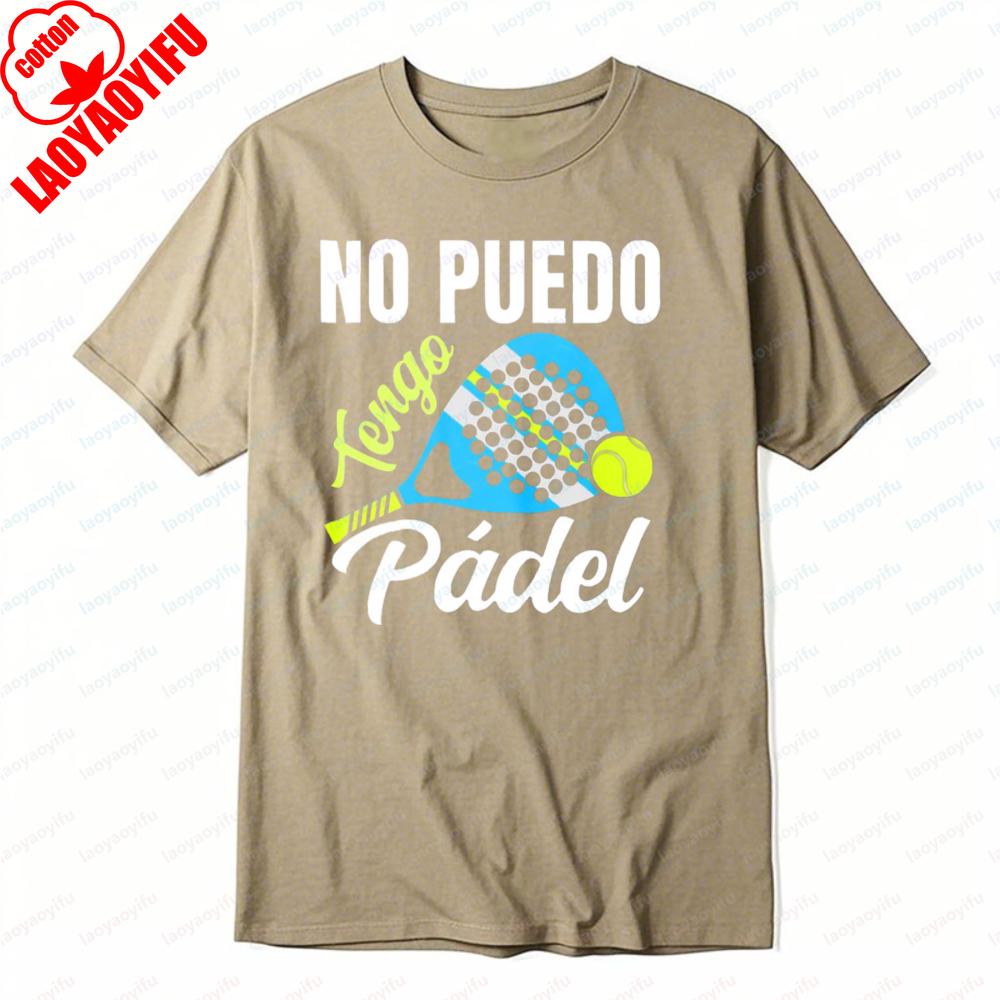 No Puedo Tengo Padel Tennis Tee Racket and Ball Design TShirt Summer Sport Casual Outdoors Breathable Fashion Tops Ropa Mujer