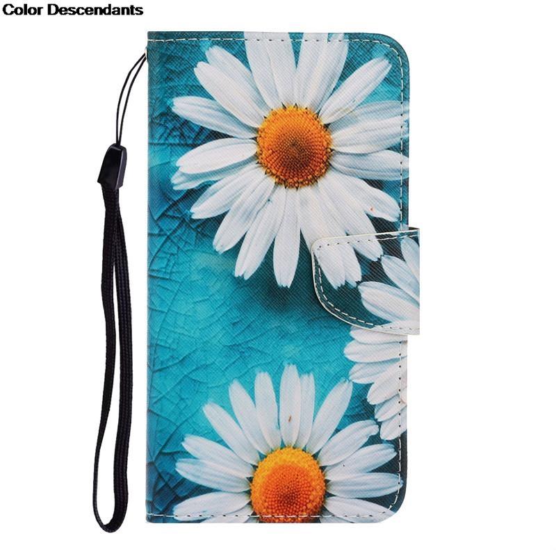 Painted Leather Case for Redmi Note 10 10S 11 11S Pro 5G 10C 8T Flip Wallet Card Slot Holder Phone Book Cover Flower Cat