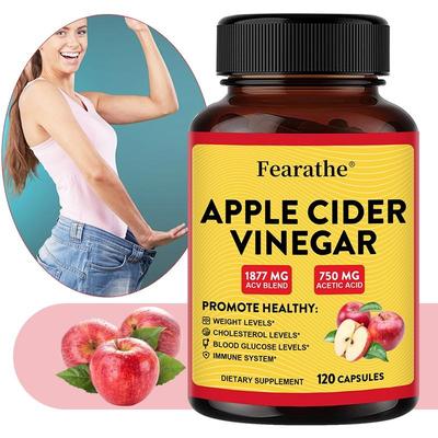 Fearathe Apple Cider Vinegar Supplement Blend, Acetic Acid with Vitamin D3, Zinc & Sodium, 120 Caps