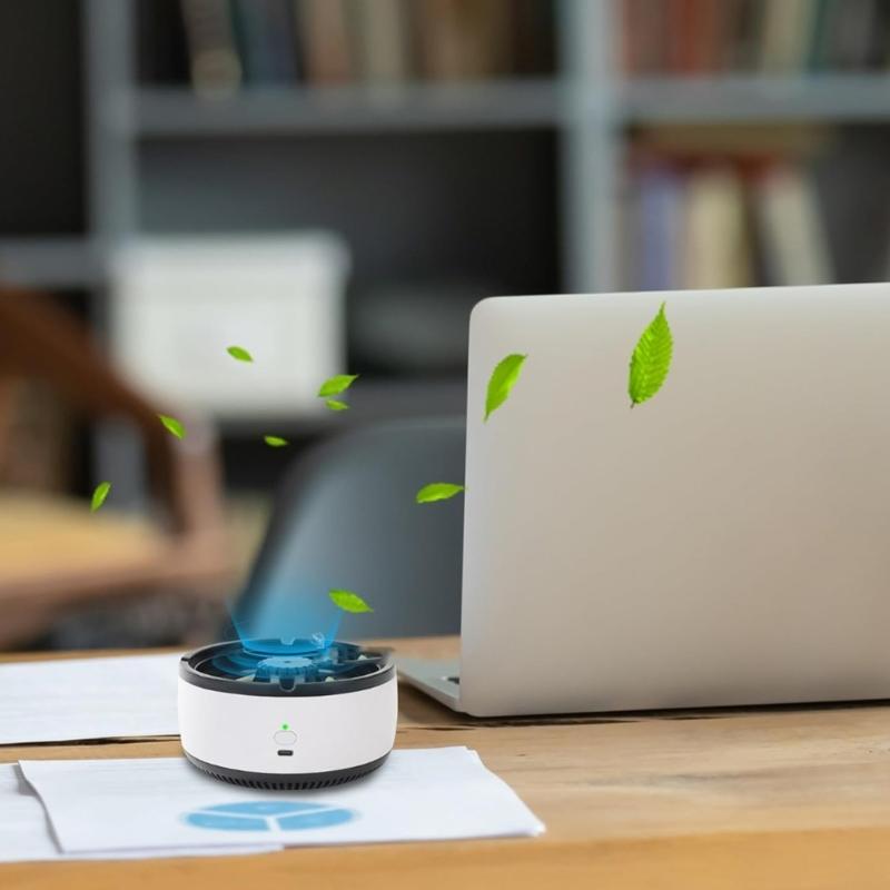 Multifunctional Smokeless Ashtray Air Purifier USB Charging for Freshing Air Indoors Home Office Car Use Reducing Odors