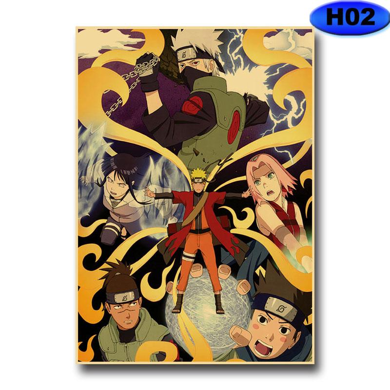Боруто аниме постер винтажные постеры Узумаки Бар Кафе Домашний Декор Гостиная Наклейка на стену Художественная живопись Коллекция фанатов картина