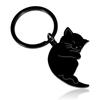 Stainless Steel Couple Keychain Hug Cat Lovers Keyring Matching Cat Key Ring  Valentine's Day Gift
