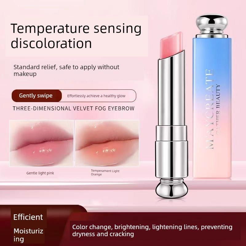 Color-Changing Lip Balm for Women, Hydrating and Moisturizing Lip Balm, Non-Fading, Non-Stick Cup Lipstick, Lip Gloss Flagship Store Genuine Product