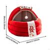 Winter Cat Bed Sleeping Thicken Cushion Year Decoration Small Dog House Warm Nest